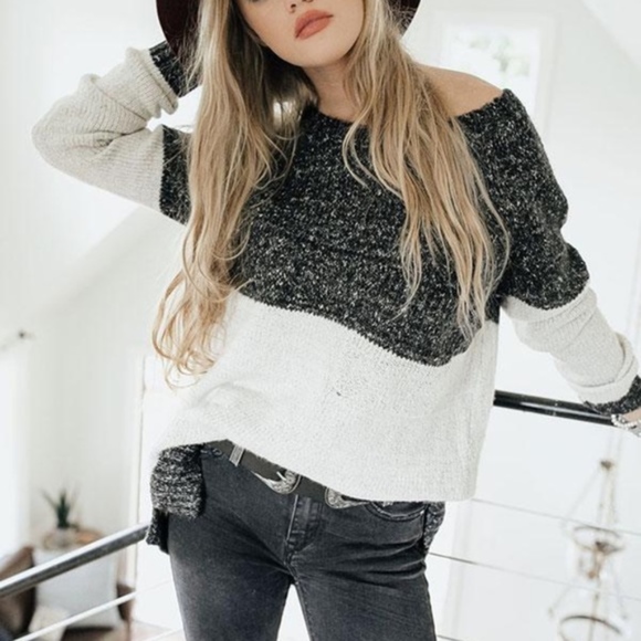 BellanBlue Sweaters - 030 Cozy Color Block Loose fit Sweater Top